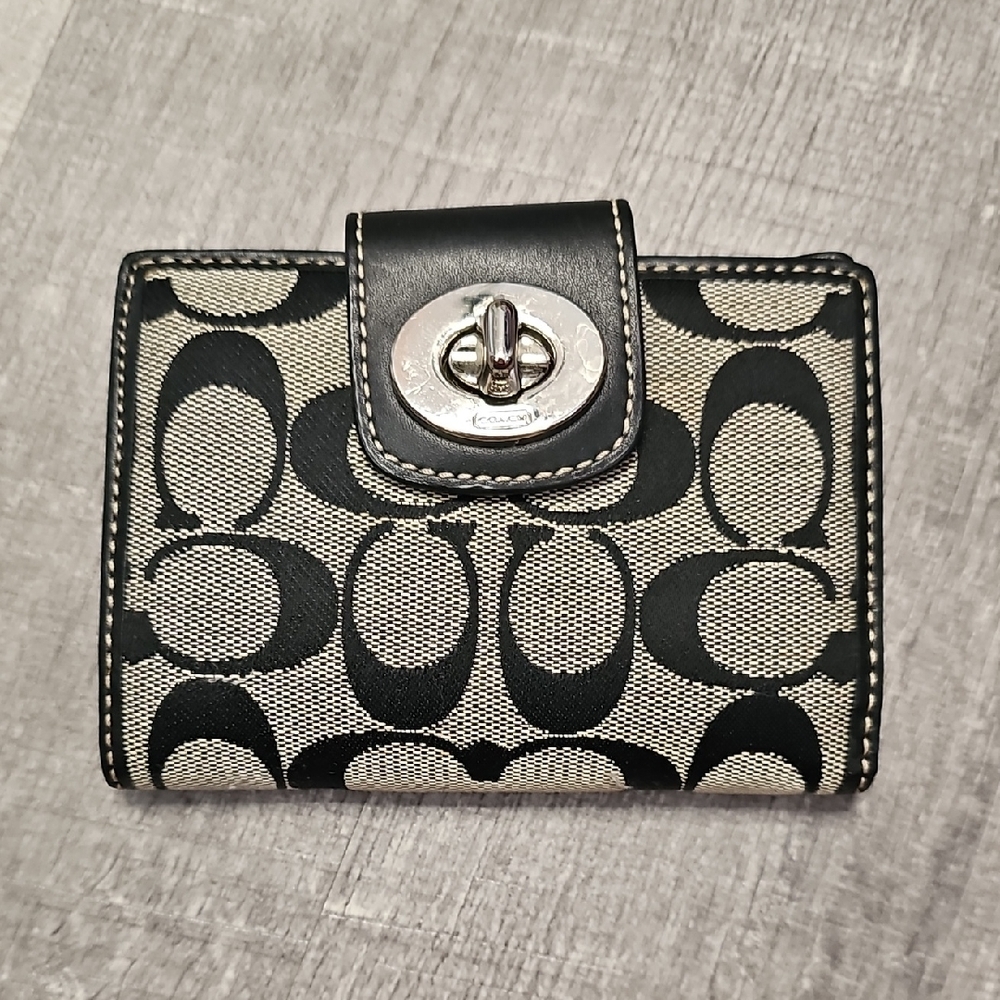 Coach Black and Grey Wallet